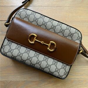 Gucci Brown and Beige Crossbody Bag